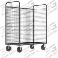 VALLEY CRAFT Cage Cart: 2,000 lb, Overall Dim. 57 in L x 30 in W x 68 in H, Rubber, Gray (MPN F89256VCGY). Key specifications — Caster/Wheel Configuration: (2) Swivel; Color: Gray; Brand: VALLEY CRAFT.