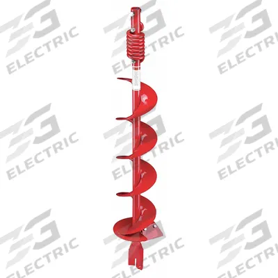 ECHO Earth Auger: 34 in Overall Lg, 6 in Overall Dia, Steel, Powder Coated - Earth Auger Bits