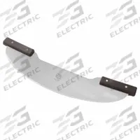 AMERICAN METALCRAFT Pizza Rocker Knife: 2 Handles, 20 in Blade Lg, Nylon, Brown, 21 1/2 in Handle Lg (MPN PKR20)