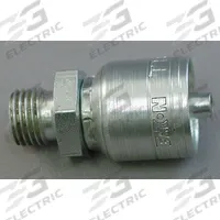 AEROQUIP Hydraulic Crimp Fitting: Steel x Steel, Straight, -6 For Hose Dash Size, Male x Genderless (MPN 1A6EK6). Key specifications — Fitting Gender: Male x Genderless; Fitting Connection Type: Metric x Crimp; Brand: AEROQUIP; Thread Size: M18-1.5; For Hose Dash Size: -6.