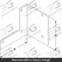 HAMMOND MANUFACTURING Wireway Bracket Hanger: 8 in Wd, 8 in Ht, 10 1/4 in Lg, 9 9/16 in Ht (MPN 1487EL2SS). Key specifications — Brand: HAMMOND MANUFACTURING; Material: Stainless Steel.