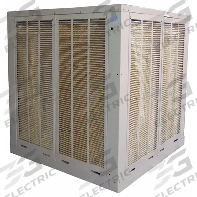 CHAMPION Ducted Evaporative Cooler: 10,000 sq ft, 2 in Pad Thick, 3 hp HP - Commercial Ducted Evaporative Coolers