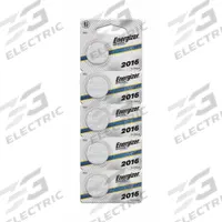 ENERGIZER COIN CELL BATTERY: 2016 Battery Size, Lithium / Manganese Dioxide, 100 mAh Capacity, 3V DC (MPN ECRN2016). Key specifications — Voltage - Batteries: 3V DC; Battery Chemistry: Lithium / Manganese Dioxide; Product Type: Coin Cell Battery; Battery Size: 2016; Brand: ENERGIZER; Voltage - Subhead: 3V DC.