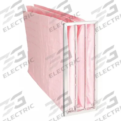 GRAINGER Pocket Air Filter: 24 in x 12 in x 36 in, MERV 13, Pink, Synthetic - MERV 13 Pocket Air Filters