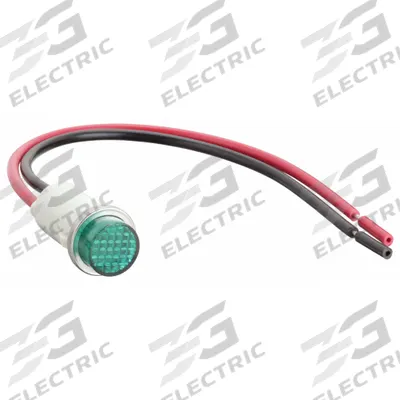 Dayton Raised Panel Light: 12 mm Panel Mounting Hole Dia, LED - LED Indicator Pilot Lights
