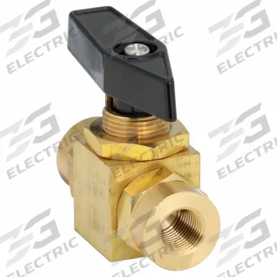 APPROVED VENDOR Manual Two-Way Ball Valve: 1/8 in, Brass, Straight, FNPT x FNPT - Panel-Mount Brass Ball Valves