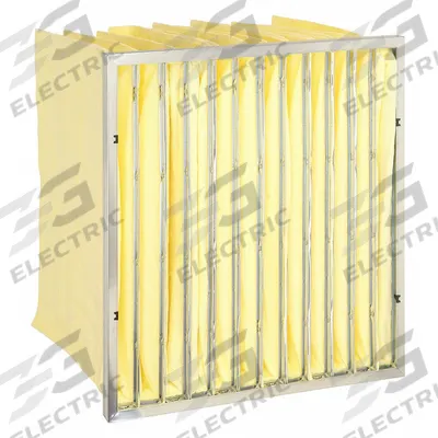 GRAINGER Pocket Air Filter: 24 in x 24 in x 15 in, MERV 14, Yellow, Synthetic - MERV 14 Pocket Air Filters