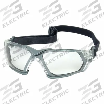 PIP Safety Glasses: Clear Lens, FogLess 3Sixty/Scratch-Resistant, Gray Frame - Padded Comfort-Fit Safety Glasses