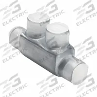 BURNDY Multitap Connector: 2 Port, In-Line Entry, 10 AWG – 350 kcmil Wire Size, Clear (MPN BISR350). Key specifications — Body Material: Aluminum; Brand: BURNDY.