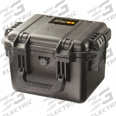 PELICAN Protective Case: 7 1/2 in x 9 1/2 in x 7 1/4 in Inside, No Foam, Black - Impact-Resistant Suitcase-Style Cases