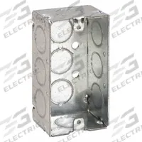 RACO Electrical Box: Steel, Steel Material & Nominal Size, 1 Gangs, 1 1/2 in Box Dp, 2 1/8 in Box Wd (MPN 650). Key specifications — Brand: RACO; Bracket Style: Without Bracket; Clamp Style: Without Clamps.