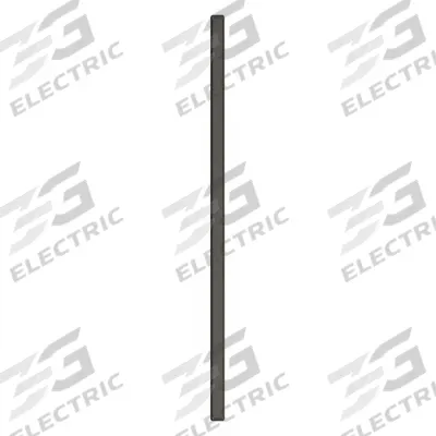 ASI GLOBAL PARTITIONS Partition Column: Steel, Smooth Semi Gloss, Black, 82 in Ht, 3 in Wd - Pilasters for Bathroom Partitions