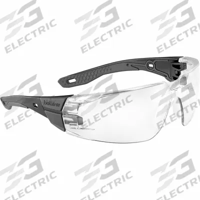 BOLLE SAFETY Safety Glasses: Clear Lens, Frameless - Adjustable Comfort-Fit Safety Glasses