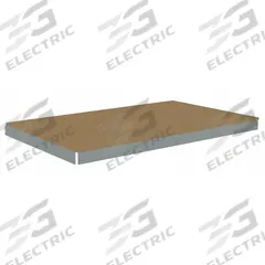 TENNSCO Shelf: 72 in x 30 in, 1,750 lb Load Capacity, Particleboard, Gray, Shelf (MPN ZLES-7230D). Key specifications — Decking Material: Particleboard; Includes: (4) Beams; Decking Finish: Unfinished; Shelf Configuration: Single Straight; Color: Gray; Frame Material: Steel; Brand: TENNSCO; Frame Finish: Zinc Plated.