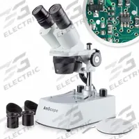 GLOBE SCIENTIFIC Microscope: Stereo, Binocular, 20X to 40X, 53 mm, 40x, LED (MPN A-SE306R-P-LED). Key specifications — attr1026048: GLOBE SCIENTIFIC; attr1026068: 40x; attr1026078: 20X to 40X; attr1026095: 53 mm.