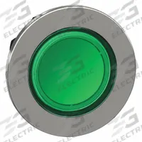 SCHNEIDER ELECTRIC Pilot Light Head: 30 mm Panel Mounting Hole Dia, Green, Smooth, LED, XB4 Series (MPN ZB4FV033). Key specifications — Brand: SCHNEIDER; Compatible Lamp Module Type: Universal LED Module; Compatible with Series: XB4.