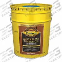 CABOT Wood Stain: Exterior, Oil, 5 gal Container Size, Wood, Flat, Jarrah Brown, Transparent (MPN 140.0019460.008). Key specifications — Brand: CABOT; Transparency: Transparent; Use Location: Exterior; Sheen: Flat; Sub-Brand: Australian Timber Oil Wood; Color: Jarrah Brown.