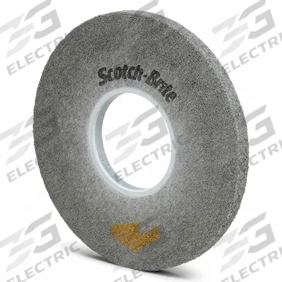 SCOTCH-BRITE Convolute Wheel: 16 in Dia x 1 in W, 10 in Arbor, Silicon Carbide, Fine - Deburring Wheels for Stainless Steel & Nickel Alloys