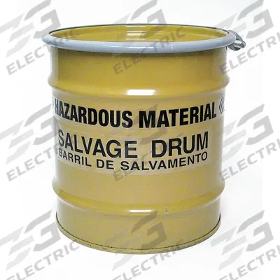 APPROVED VENDOR Salvage Drum: Steel, 8 gal, Bolt Ring, 20 ga / 20 ga / 20 ga - Steel Salvage Drums