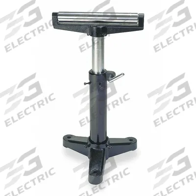 Dayton Material Support Stand: 14 in Roller Wd, 16 1/4 in Overall Wd, 23 in Min. Ht - Flat Roller Material Support & Transfer Stands
