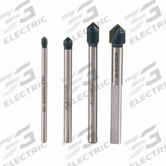 BOSCH Glass, Tile and Porcelain Drill Bit Set: 2 in_2 1/4 in Overall Lg, 4 Drill Bits (MPN GT2000). Key specifications — attr253610: Glass; attr277139: BOSCH.