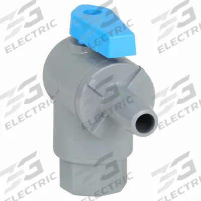 APPROVED VENDOR Manual Two-Way Ball Valve: 1/4 in, PVC, Angle, FNPT x Barb - PVC Ball Valves