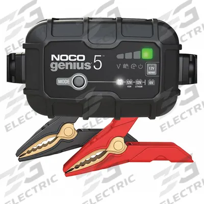 NOCO Battery Charger: Charging/Maintaining, Auto, Auto On/Off, 6.4 ft Cable Lg - Handheld Portable Battery Chargers