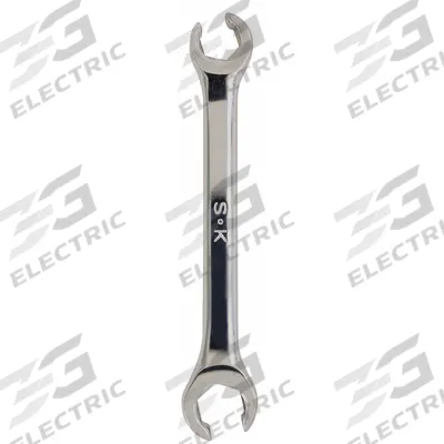 SK PROFESSIONAL TOOLS Flare Nut Wrench: Carbon Alloy Steel, Chrome - Metric, Double End, Standard-Head, 6-Point, Flare Nut Wrenches