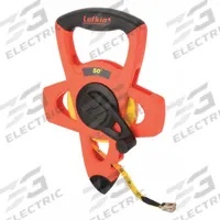 CRESCENT LUFKIN Long Tape Measure: Manual, FE050, SAE, 50 ft, 1/8 in, Plastic with Grip, Inch, Open. Key specifications — attr939846: FE050; attr939849: Fiberglass; attr939859: Nonmagnetic Single Hook; attr939850: Single-Sided; attr939855: 1/8 in; attr944023: Hook End; attr940484: CRESCENT LUFKIN; attr985224: Plastic with Grip.