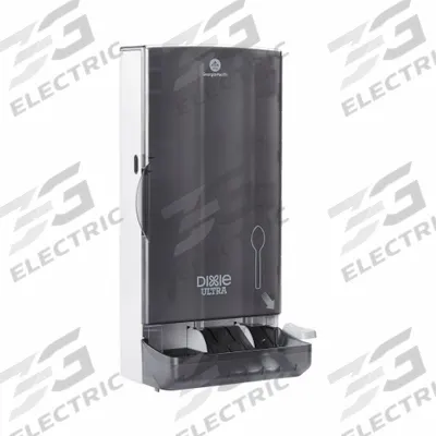 DIXIE Spoon Dispenser: Series O, Lever, Countertop/Stand/Wall, 17 5/8 in Ht, 6 1/4 in Dp - Series O Mini Cutlery Dispensers