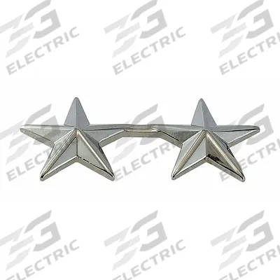 HEROS PRIDE Metal Rank Insignia: (2) Stars, 5/8 in, Silver, Metal, Clutch Pin, Rank Insignia - Metallic Insignia
