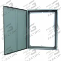 HAMMOND Electrical Enclosure: Steel, 48 in x 36 in x 12 in, NEMA 12/13, w/Panel, Solid Cover, Hinged (MPN 1418S12). Key specifications — Brand: HAMMOND; Closure Method: Clamps; Knockouts: Not Included.