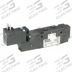 PARKER Solenoid Air Control Valve: B5, Four-Way / Two-Position, Single Solenoid, 24V DC, Non-Locking (MPN B511BB549C). Key specifications — attr1084839: DIN Solenoid Connector; attr1093196: Solenoid Coil Included; attr1084853: Internal Pilot; attr1084865: Non-Locking; attr1084872: Solenoid Air Control Valve; attr1084885: Single Solenoid; attr1084828: B511BB549C; attr1084832: PARKER.