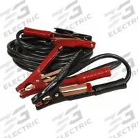 ASSOCIATED EQUIP Booster Cable: Crimped, 4 AWG, Std Jaw, 20 ft Cable Lg, Black, Copper (MPN 6160). Key specifications — Cable Connection Type: Crimped; Cable Wire Gauge: 4 AWG; Jaw Type: Standard Jaw; Cable Jacket Color: Black; Cable Wire Material: Copper; Includes: Flexi-Spring Cable Guard; Brand: ASSOCIATED EQUIP.