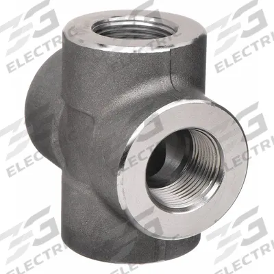 APPROVED VENDOR Metal Pipe Cross: 1/4 in x 1/4 in x 1/4 in x 1/4 in, Steel, Class 3000 - Threaded High-Pressure Pipe Fittings