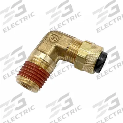 PARKER Compression Fitting Adapter: 3/8 in OD x 1/8 in Pipe Fitting Size, Compression x MNPT - Creep-Resistant Self-Aligning Brass Compression Fittings