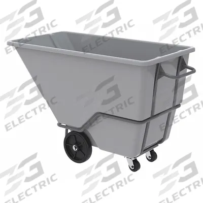 AKRO-MILS Tilt Truck: 27 cu ft, 2,000 lb, 68 in L x 33 in W x 42 in H - Forkliftable Steel-Reinforced Plastic Tilt Trucks
