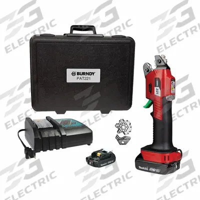 BURNDY Battery Crimper: 18 V, Die Head, 1 AWG Max Copper, For Interchangeable Dies - Burndy Crimpers
