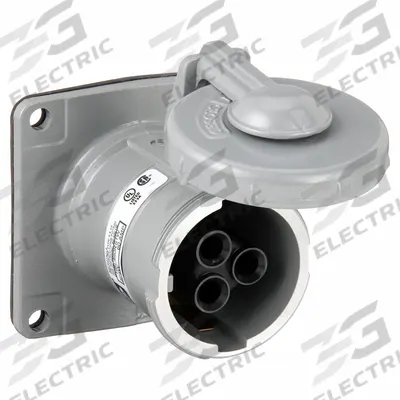 HUBBELL Pin and Sleeve Receptacle: Silver, 250V DC/600V AC, Three Phase, 60 A, 3 Pole - Watertight Receptacles