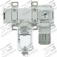 SMC Filter Regulator: AC-D Series, 1/2 in NPT, 5 micron, 0.85 MPa Max Op Pressure, Manual Drain (MPN AC40B-N04-Z-D). Key specifications — attr109419: SMC; attr109429: Die-Cast Aluminum; attr109463: Yes; attr109468: AC-D.