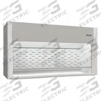 HEMCO Fume Hood: 8 ft Overall Wd, Blower Included No (Required), 30 in Overall Dp, By-Pass, White (MPN 35863). Key specifications — Brand: HEMCO; Includes: Explosion Proof Vapor Tight Light Fixture; Series: UniFlow LE AireStream; Base/Stand Included: No; Work Surface Included: No; Blower Included: No (Required).