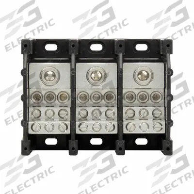 BUSSMANN Power Distribution Block: Open, Lug, Lug - Open Blocks with Lugs