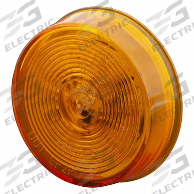 GROTE Clearance Marker Lamp: Clearance Light, LED, Round, Amber, Bracket/Grommet - Clearance Lights