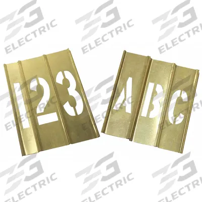 Grainger Stencil Set: 0 to 9/Ampersand (&)/A to Z/Comma - Brass Interlocking Stencil Sets