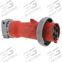 HUBBELL Pin and Sleeve Plug: Red, 250V DC/600V AC, Three Phase, 30 A, 3 Pole, 4 Wire, IEC Grounding (MPN HBL430P7WR). Key specifications — Brand: HUBBELL.