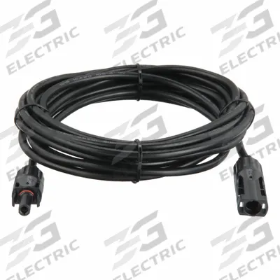 GRAPE SOLAR Solar Panel Cable: 15 ft Overall Lg - PV Solar Wires