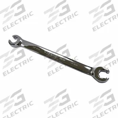 WESTWARD Flare Nut Wrench: Alloy Steel, Polish, 10 mm_12 mm Head Size - Metric, Double End, Standard-Head, 6-Point, Flare Nut Wrenches