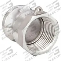 Cam and Groove Adapter: 1 in Coupling Size, 1 in -11-1/2 Thread Size, 1 21/32 in Overall Lg, FNPT (MPN BULK-CGF-267). Key specifications — Thread Size: 1 in -11-1/2; Fitting Type: FNPT; Includes Locking Arm: No; Body Material: 304 Stainless Steel; Brand: USA INDUSTRIALS.