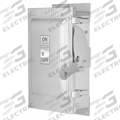 Siemens Safety Switch: Fusible, 60 A, Three Phase, 600V AC, Galvanized Steel - Fusible Safety Switches