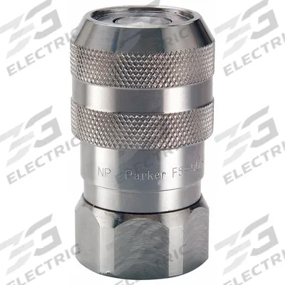 PARKER Hydraulic Quick Connect Hose Coupling: 3/4 in Coupling Size, 316 Stainless Steel - Parker FET Series Hydraulic Quick-Connect Coupling Bodies